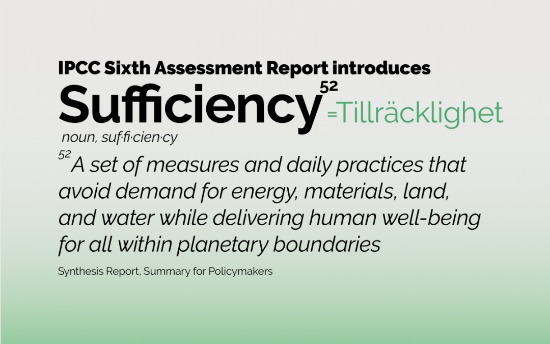 Tillräcklighet i IPCCs sjätte syntesrapport