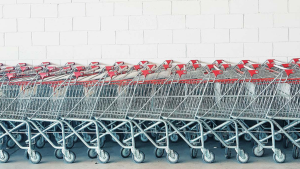 Kundvagnar på rad